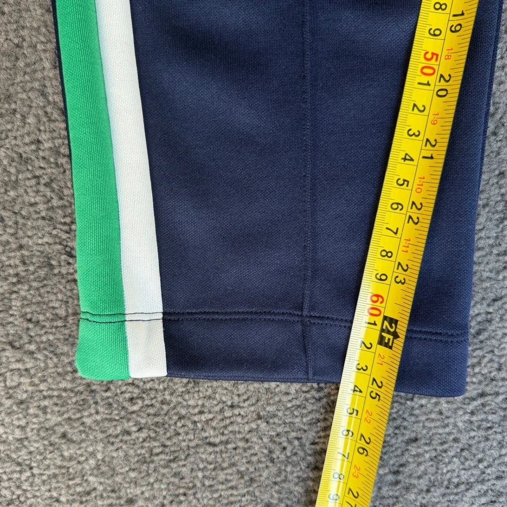 Old Navy Active Go-Dry Track Pants Navy Blue Green White Stripe Mens Medium